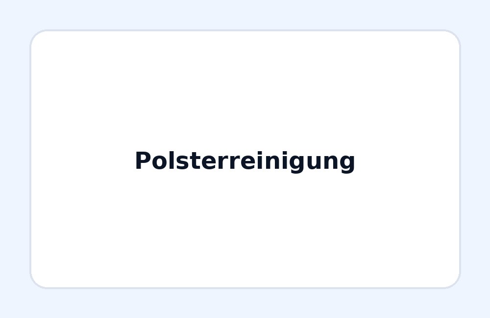 Polsterreinigung