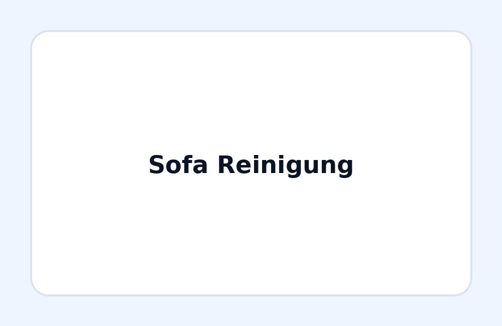 Sofareinigung